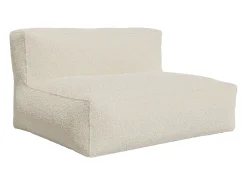 Sofá de 2 lugares em tecido bouclé cor branco sujo NOUMARA