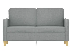 Sofá de 2 lugares em tecido 120 cm cinzento-claro PT792059