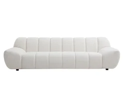 Sofá de 3 lugares em tecido bouclé cor branco SORIELI