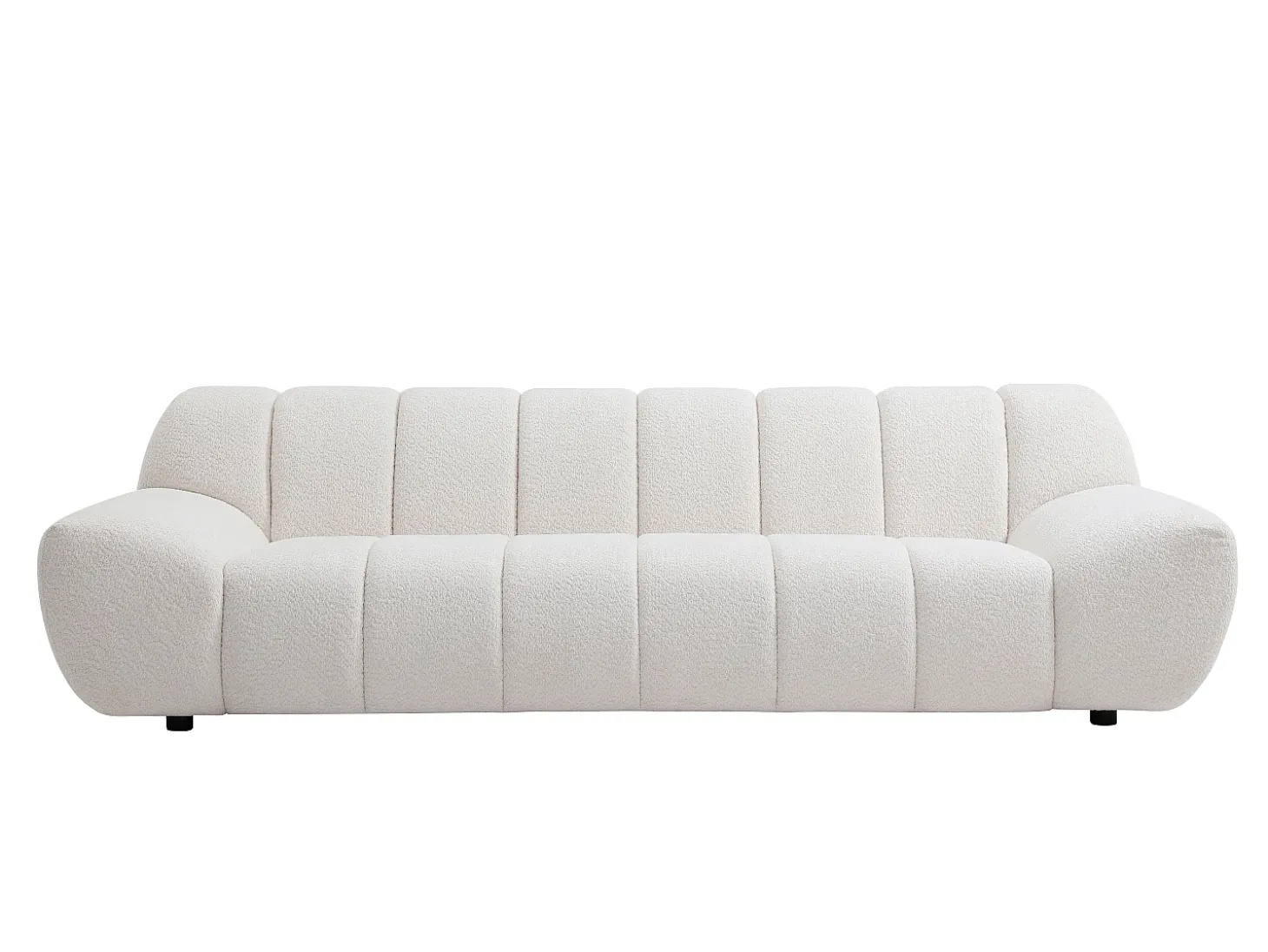 Sofá de 3 lugares em tecido bouclé cor branco SORIELI