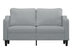Sofá de 2 lugares em tecido 140 cm cinzento-claro PT959133