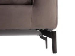 Sofá de 3 lugares em veludo taupe estilo contemporâneo - ISENA