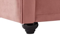 Sofá de 2 lugares em veludo cor-de-rosa pastel - CHESTERFIELD