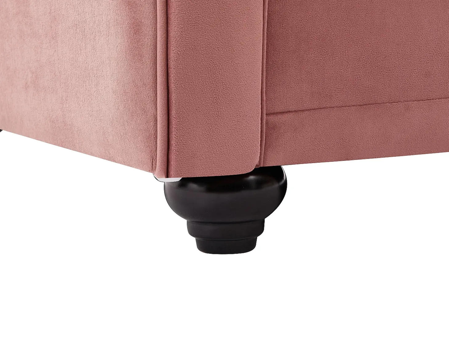 Sofá de 2 lugares em veludo cor-de-rosa pastel - CHESTERFIELD