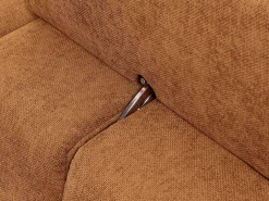Sofá de 2 lugares função avança-recua em tecido texturizado terracota APOLIU