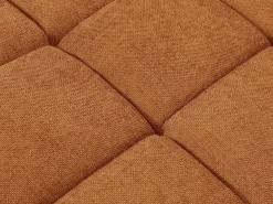 Sofá de 2 lugares função avança-recua em tecido texturizado terracota APOLIU