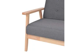 Sofá de 2 lugares para sala de estar sala de TV casa uso interno 113,5 x 67 x 73,5 cm tecido cinza escuro 02_0019564