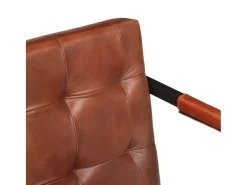 Sofá de 2 lugares para sala de estar decoração de interiores em couro de cabra genuíno marrom 02_0020608