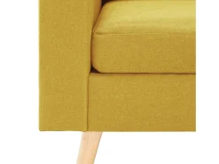 Sofá de 2 lugares para sala de estar sala de TV decoração de interiores tecido amarelo 02_0020011