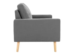 Sofá de 2 lugares para sala de estar sala de TV decoração de interiores tecido cinza claro 02_0019070