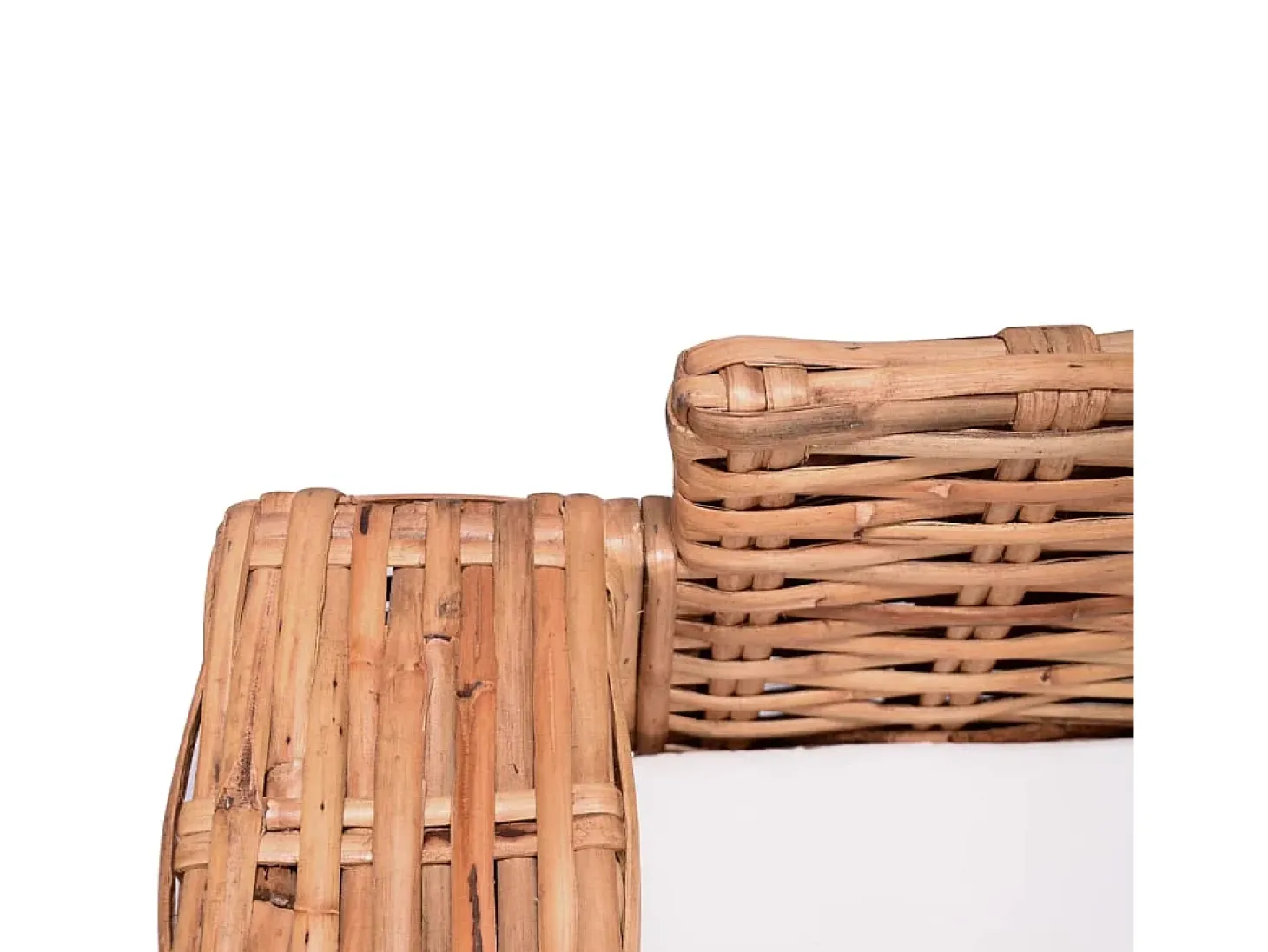Sofá de 2 lugares para sala de estar sala de TV casa decoração de interiores em rattan natural 02_0019645