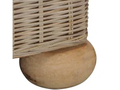 Sofá de 2 lugares para sala de estar sala de TV ou decoração de interiores com almofadas de rattan natural 02_0020837