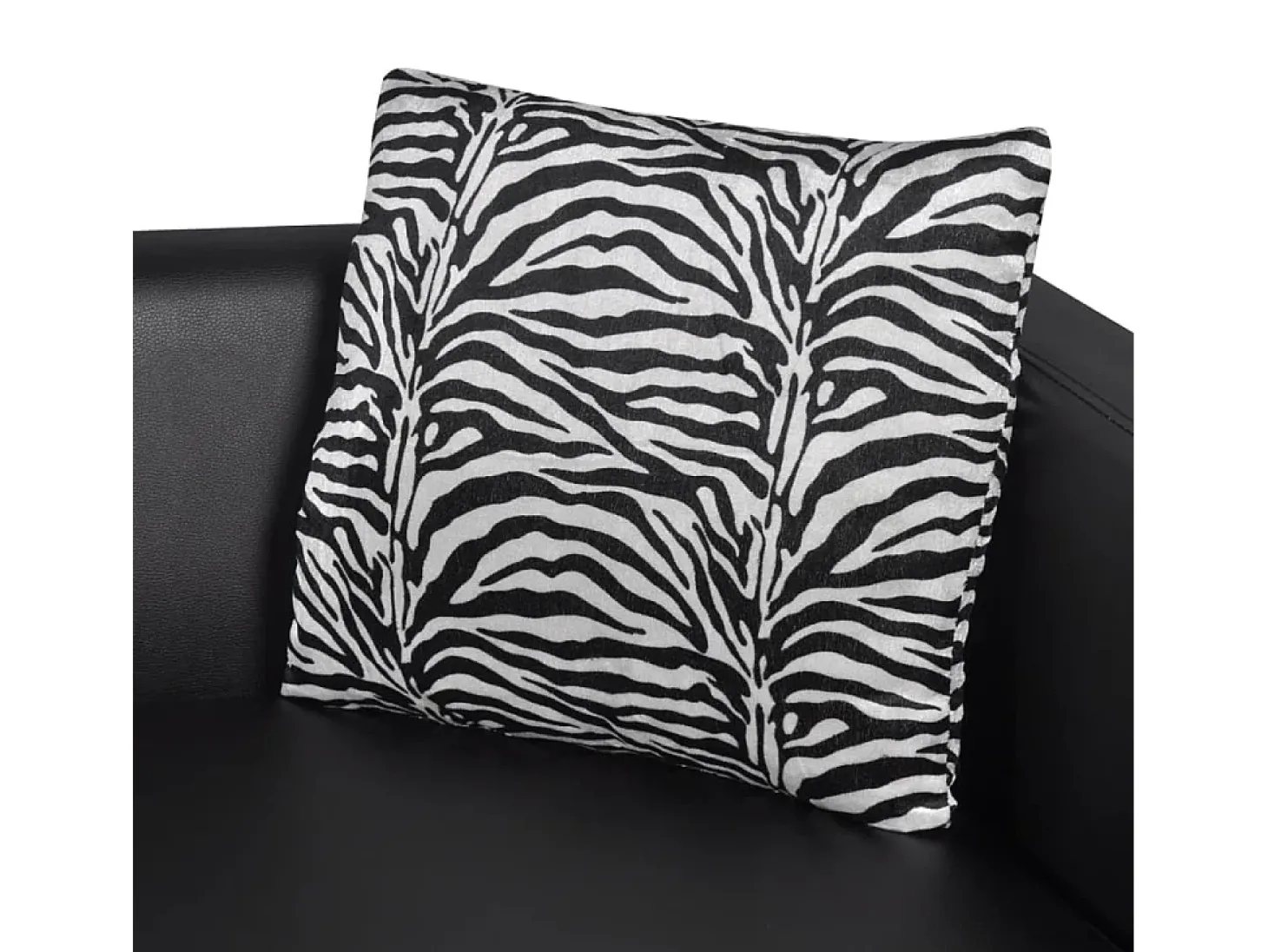 Sofá de 2 lugares para sala de estar decoração de interiores couro sintético preto 02_0018926