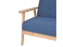 Sofá de 2 lugares para sala de estar sala de TV decoração de interiores tecido azul 02_0020213
