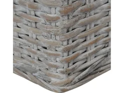 Sofá de 2 lugares para sala de estar decoração de interiores com almofadas de rattan cinza natural 02_0019624