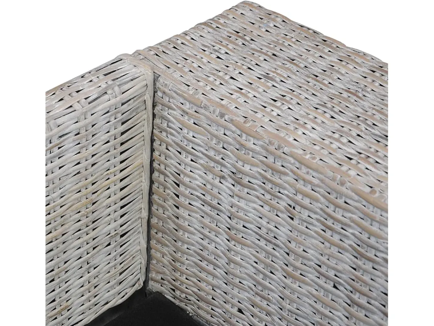 Sofá de 2 lugares para sala de estar decoração de interiores com almofadas de rattan cinza natural 02_0019624