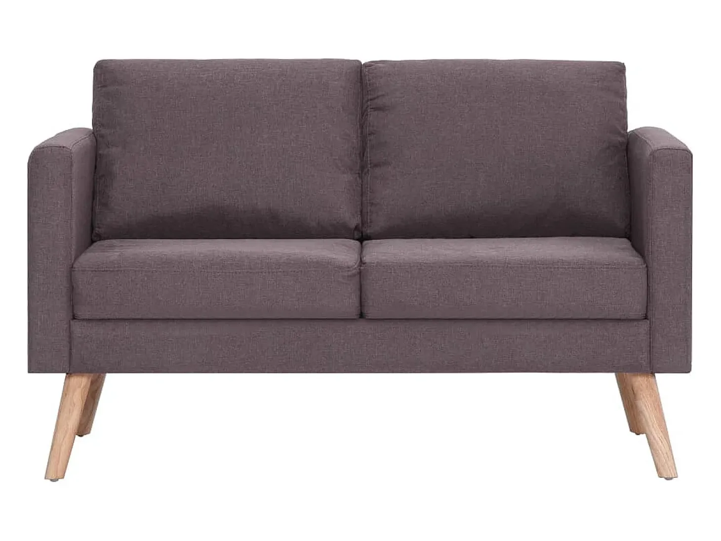 Sofá de 2 lugares para sala de estar sala de TV decoração de interiores tecido bege 02_0019669