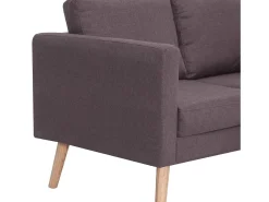 Sofá de 2 lugares para sala de estar sala de TV decoração de interiores tecido bege 02_0019669