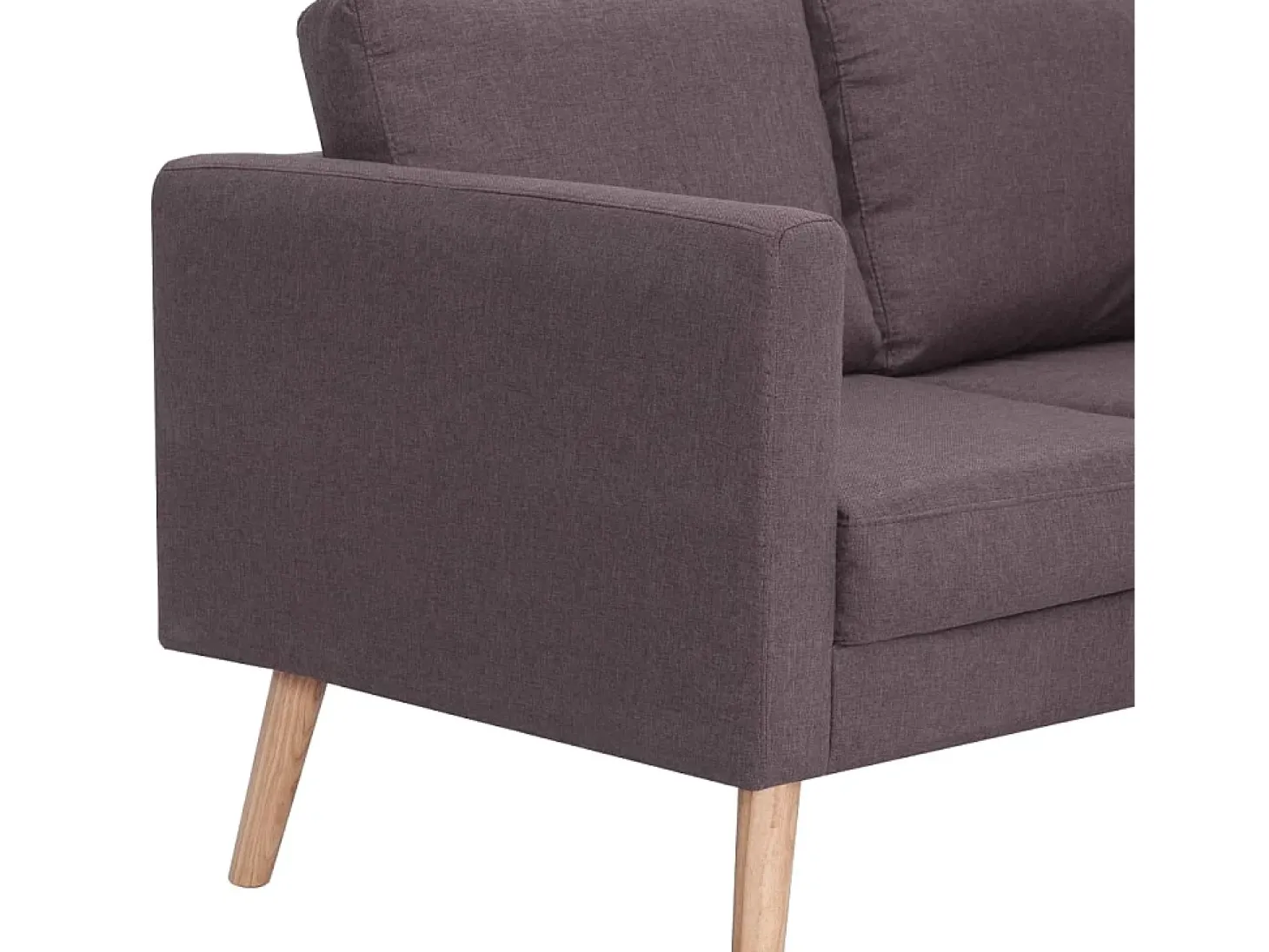 Sofá de 2 lugares para sala de estar sala de TV decoração de interiores tecido bege 02_0019669