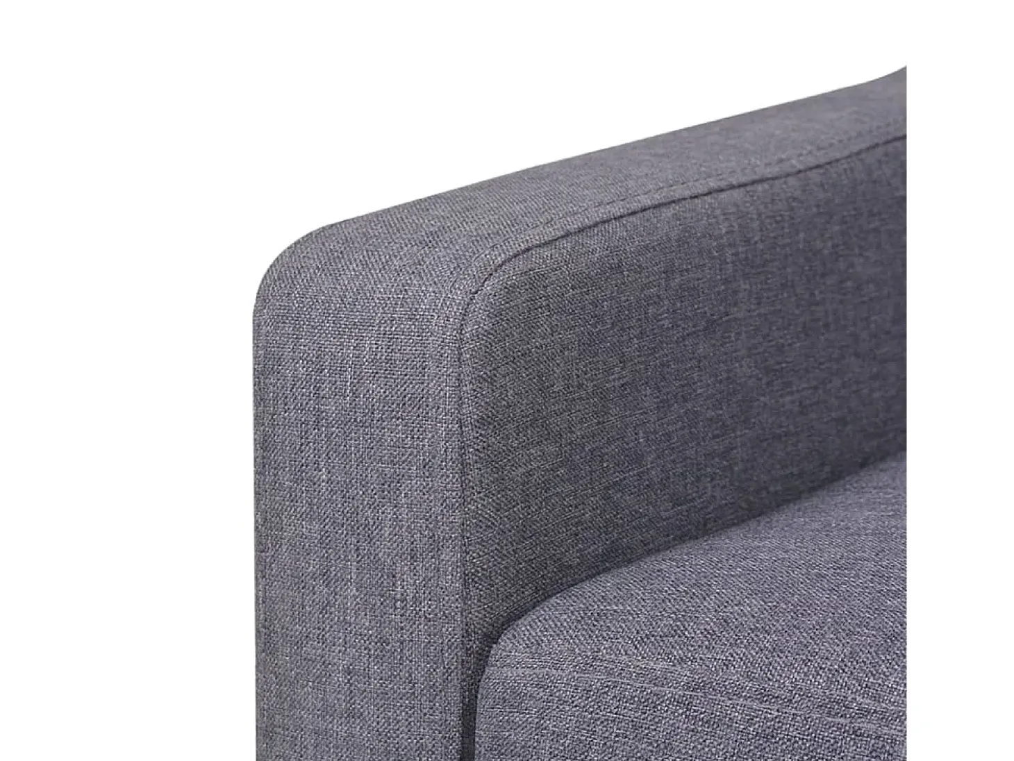 Sofá de 2 lugares para sala de estar sala de TV decoração de interiores tecido cinza 02_0018847