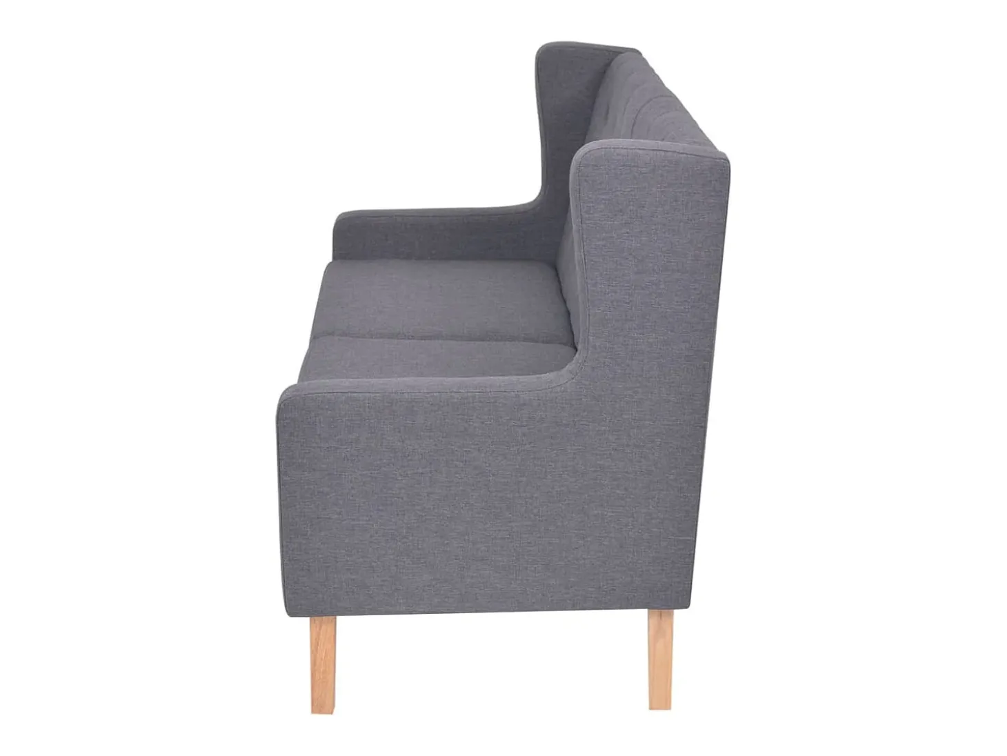Sofá de 2 lugares para sala de estar sala de TV decoração de interiores tecido cinza 02_0018847