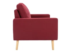 Sofá de 2 lugares para sala de estar sala de TV decoração de interiores tecido vermelho borgonha 02_0020600