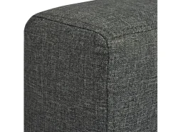 Sofá de 2 lugares para sala de estar decoração de interiores tecido cinza escuro 02_0020062