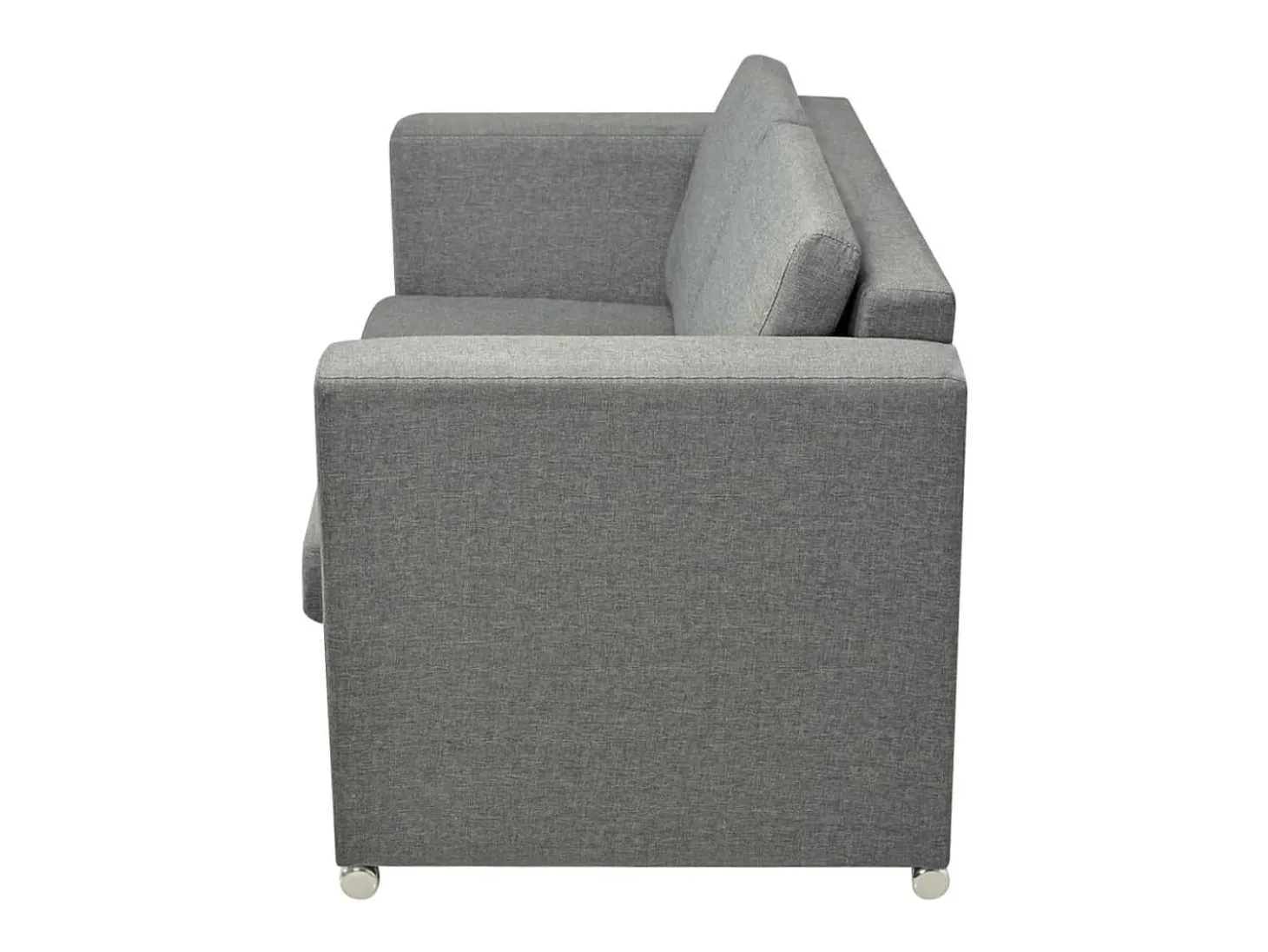 Sofá de 2 lugares para sala de estar sala de TV decoração de interiores tecido cinza claro 02_0019064