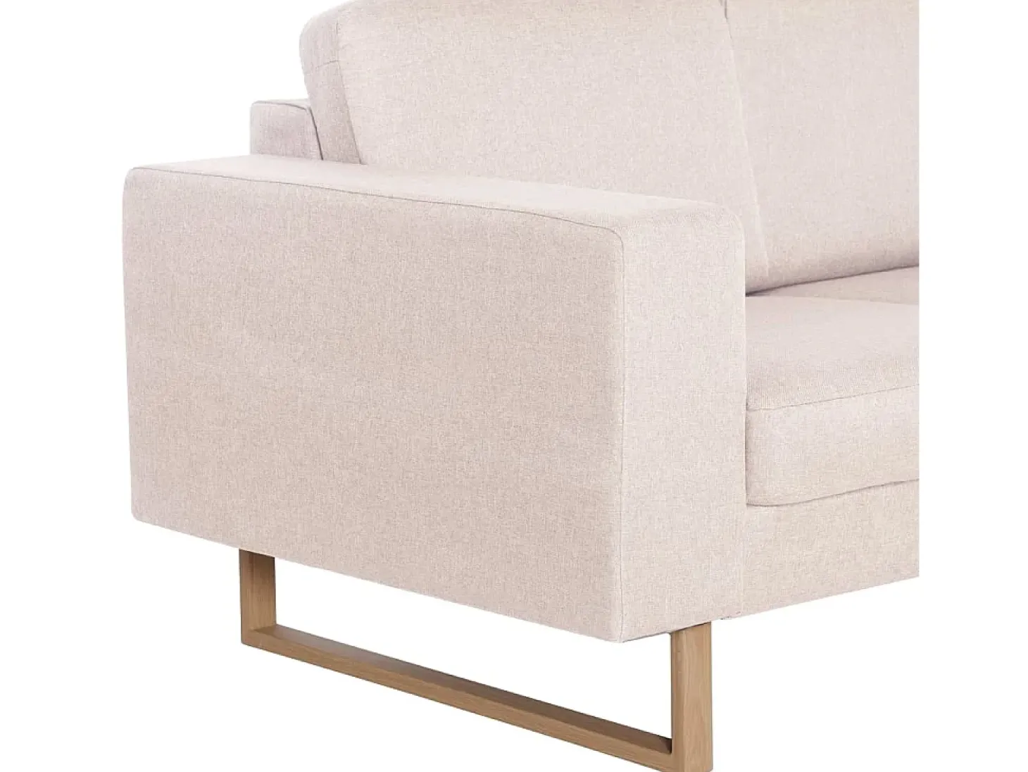 Sofá de 2 lugares para sala de estar sala de TV decoração de interiores tecido creme 02_0020230