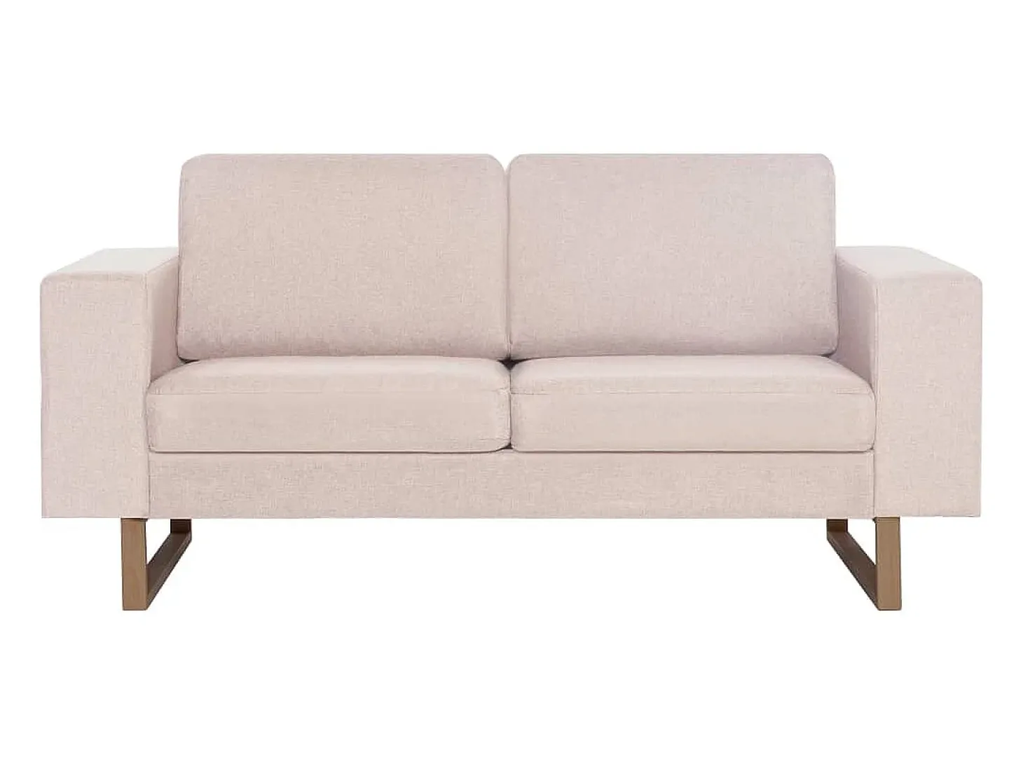 Sofá de 2 lugares para sala de estar sala de TV decoração de interiores tecido creme 02_0020230
