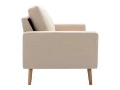 Sofá de 2 lugares para sala de estar sala de TV decoração de interiores tecido creme 02_0020832