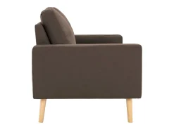 Sofá de 2 lugares para sala de estar decoração de interiores tecido marrom 02_0019449