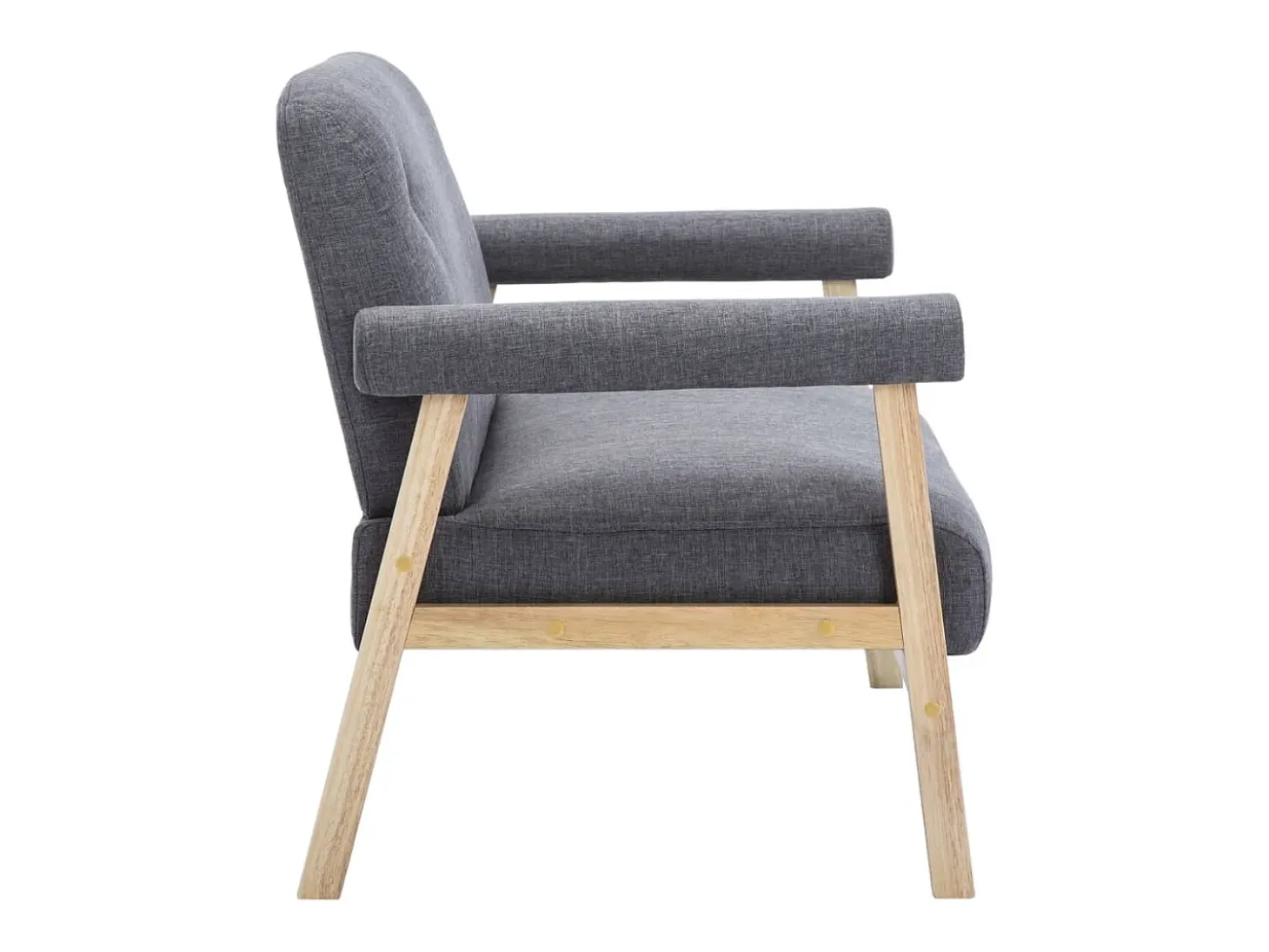 Sofá de 2 lugares para sala de estar decoração de interiores tecido cinza escuro 02_0020063