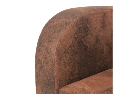 Sofá de 2 lugares para sala de estar decoração de interiores camurça sintética marrom 02_0020776