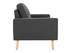 Sofá de 2 lugares para sala de estar sala de TV decoração de interiores tecido cinza escuro 02_0020602