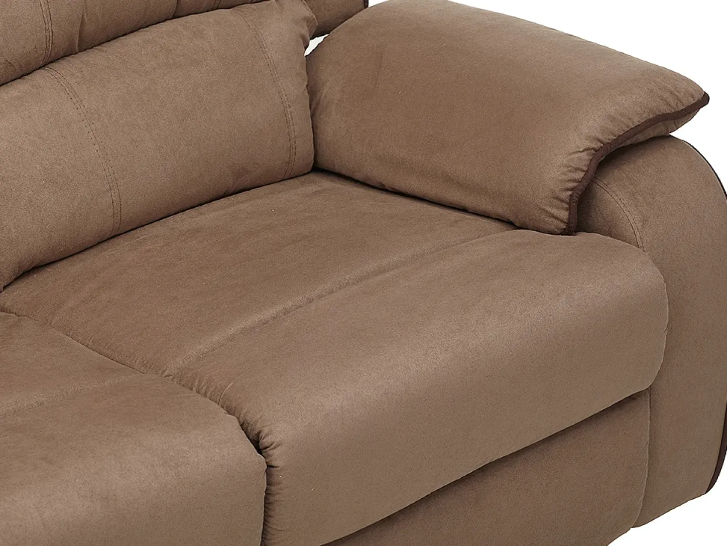 Sofá de 2 lugares relax em microfibra - Taupe - HERNANI