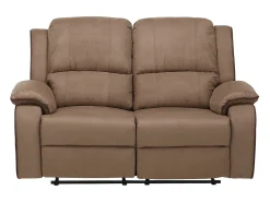 Sofá de 2 lugares relax em microfibra - Taupe - HERNANI