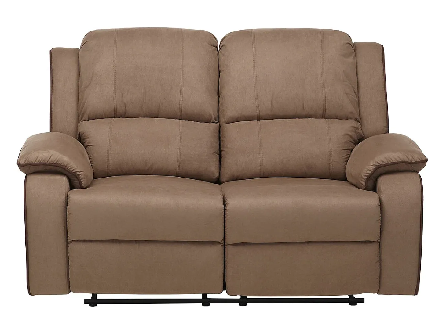 Sofá de 2 lugares relax em microfibra - Taupe - HERNANI