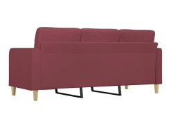 Sofá de 3 lugares tecido 180 cm vermelho tinto PT866614