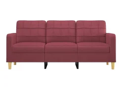 Sofá de 3 lugares tecido 180 cm vermelho tinto PT866614