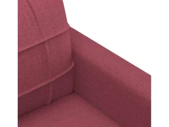 Sofá de 2 lugares tecido 140 cm vermelho tinto