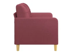 Sofá de 2 lugares tecido 140 cm vermelho tinto