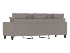 Sofá de 3 lugares tecido 180 cm cinzento-acastanhado PT764313