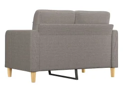 Sofá de 2 lugares tecido 120 cm cinzento-acastanhado