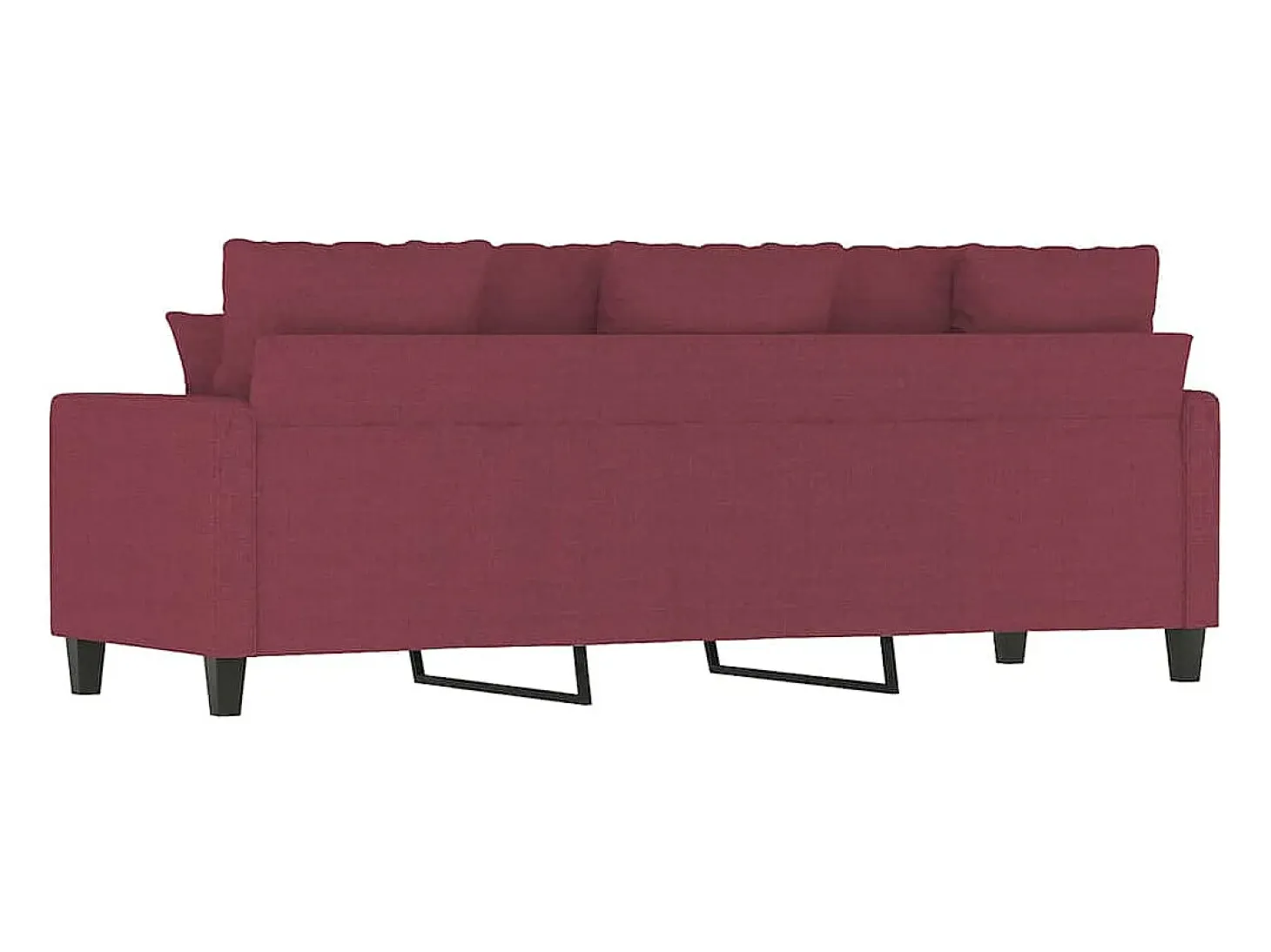 Sofá de 3 lugares tecido 180 cm vermelho tinto