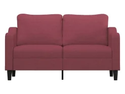 Sofá de 2 lugares tecido 140 cm vermelho tinto PT461928