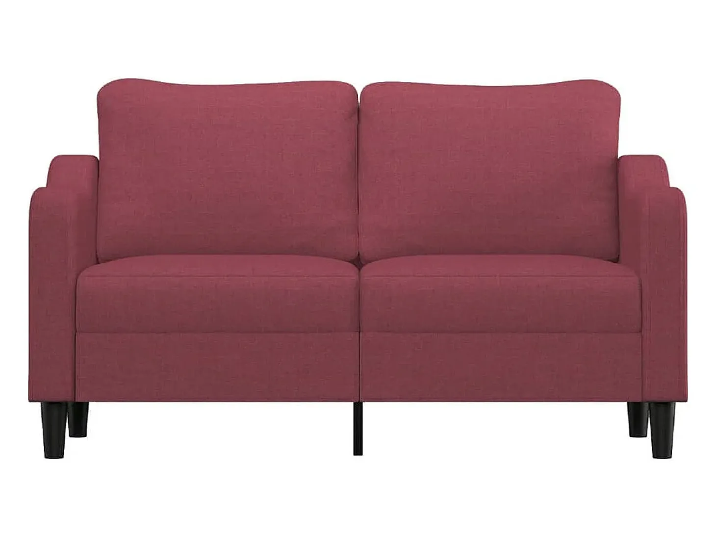 Sofá de 2 lugares tecido 140 cm vermelho tinto PT461928
