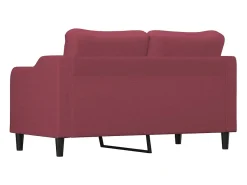 Sofá de 2 lugares tecido 140 cm vermelho tinto PT461928