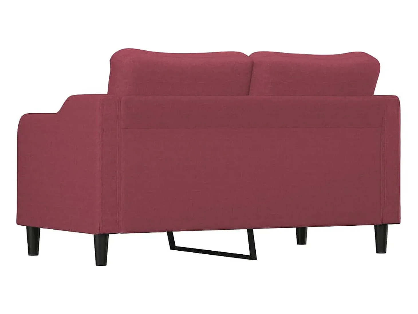 Sofá de 2 lugares tecido 140 cm vermelho tinto PT461928