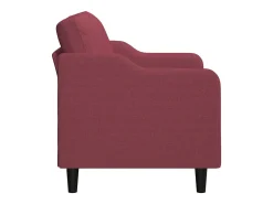 Sofá de 2 lugares tecido 140 cm vermelho tinto PT461928
